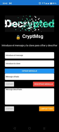 Captura de pantalla de CryptMsg